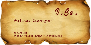 Velics Csongor névjegykártya